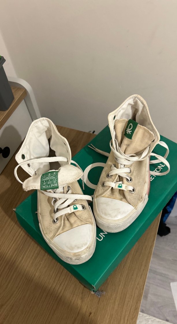 Beyaz Kadın Spor Ayakkabı - Düz Taban - Görsel 4