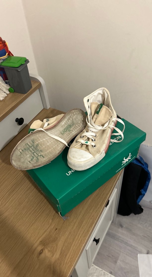 Beyaz Kadın Spor Ayakkabı - Düz Taban - Görsel 5