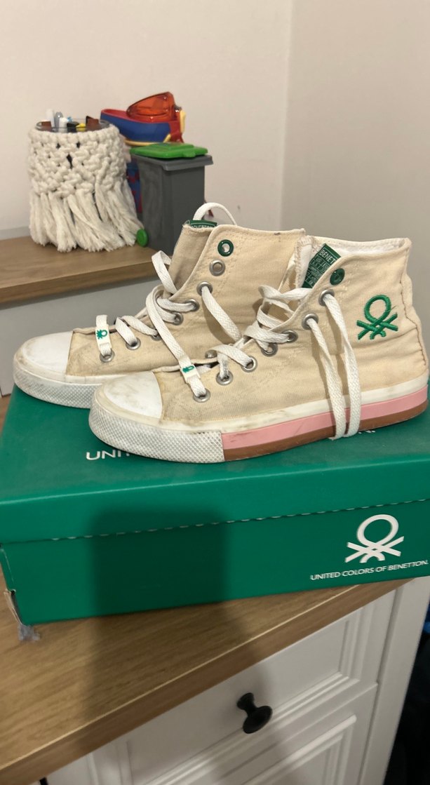 Beyaz Kadın Spor Ayakkabı - Düz Taban - Görsel 2