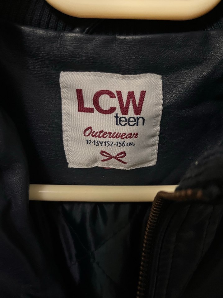 Lacivert Deri Biker Mont - Görsel 2