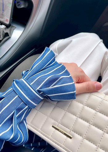 Mavi Çizgili Şık Gömlek - Görsel 2