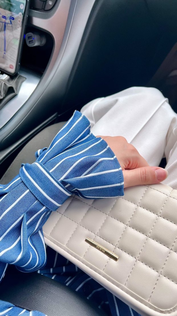 Mavi Çizgili Şık Gömlek - Görsel 2