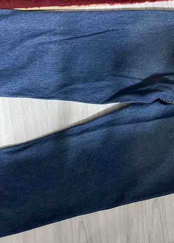 Kadın Mavi Denim Rahat Kesim Jean - Görsel 3