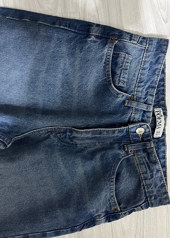 Kadın Mavi Denim Rahat Kesim Jean - Görsel 2
