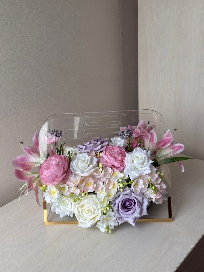 Özel tasarım çiçek çanta - Görsel 3