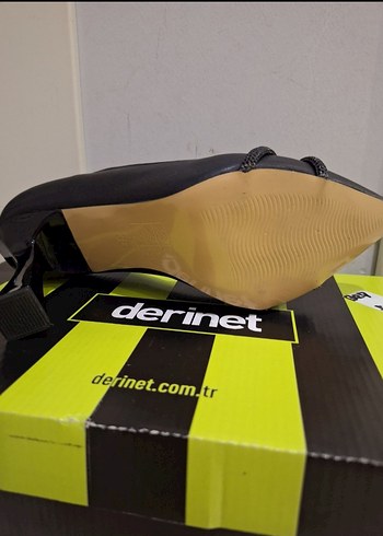 Siyah Elastik Topuklu Stiletto - Görsel 3