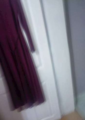 Bordo Uzun Kollu Drapeli Kadın Elbise - Görsel 5