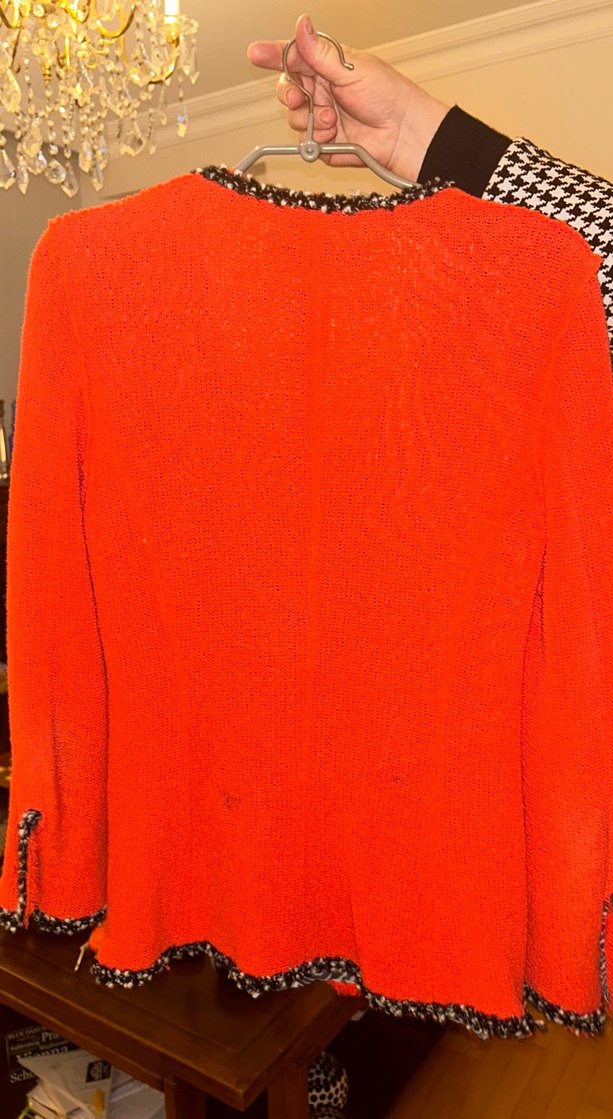 Düğmeli Kırmızı Midi Örgü Kadın Ceket - Görsel 2