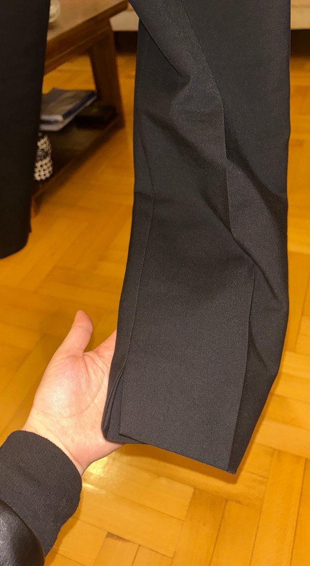 Siyah Kadın Midi Kumaş Pantolon - Görsel 5