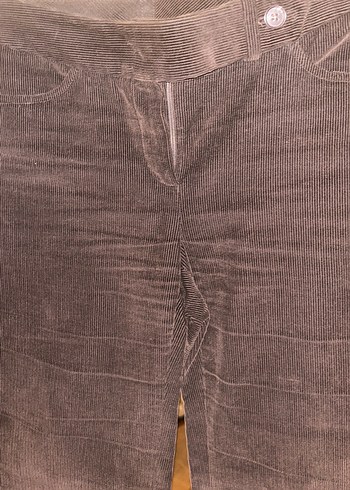 Düğmeli Kahverengi Kadın Kadife Blazer Ceket - Görsel 4