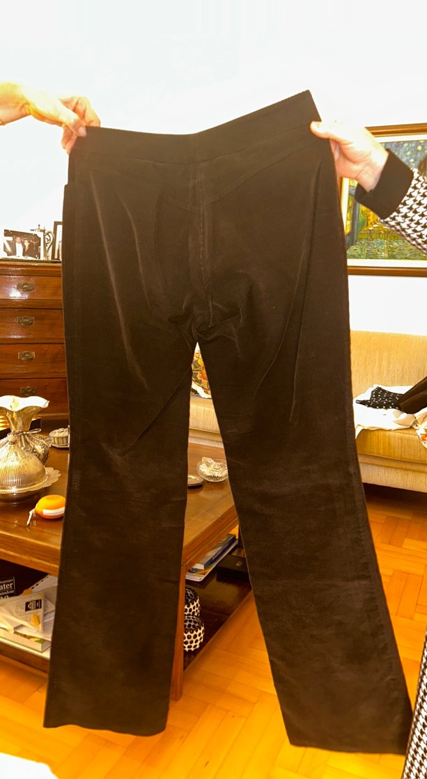 Düğmeli Kahverengi Kadın Kadife Blazer Ceket - Görsel 5