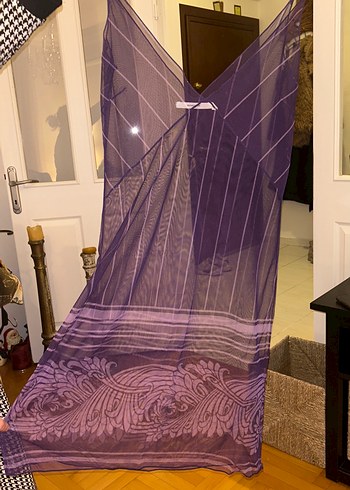 Bohem Mor tül gecelik - Görsel 3