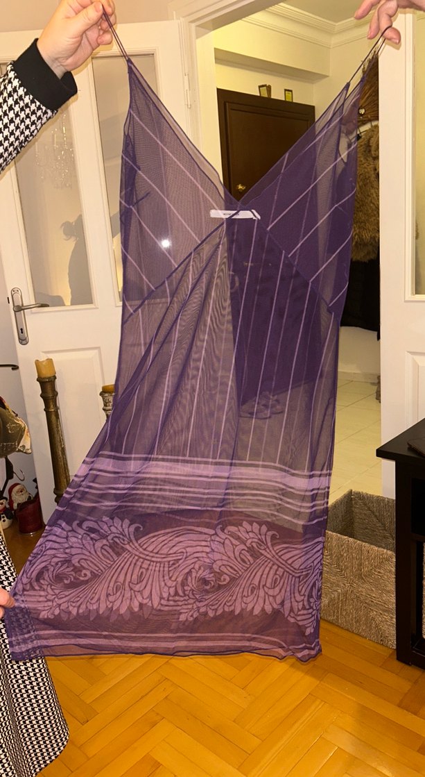 Bohem Mor tül gecelik - Görsel 2