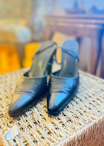 Kadın Siyah Topuklu Tokalı Stiletto - Görsel 4