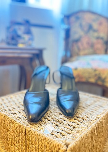 Kadın Siyah Topuklu Tokalı Stiletto - Görsel 6