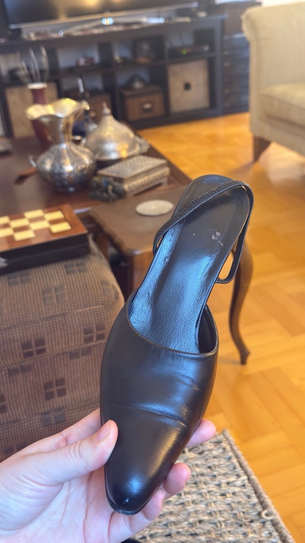 Kadın Siyah Topuklu Tokalı Stiletto - Görsel 2