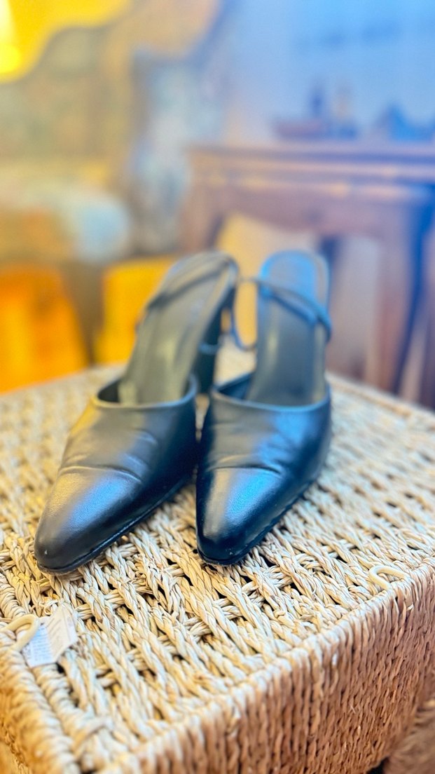 Kadın Siyah Topuklu Tokalı Stiletto - Görsel 5