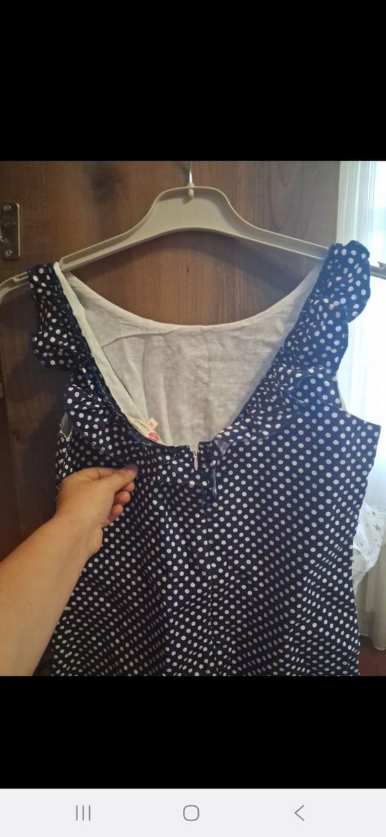 Kadın V Yaka Kolsuz Mini Elbise - Görsel 2