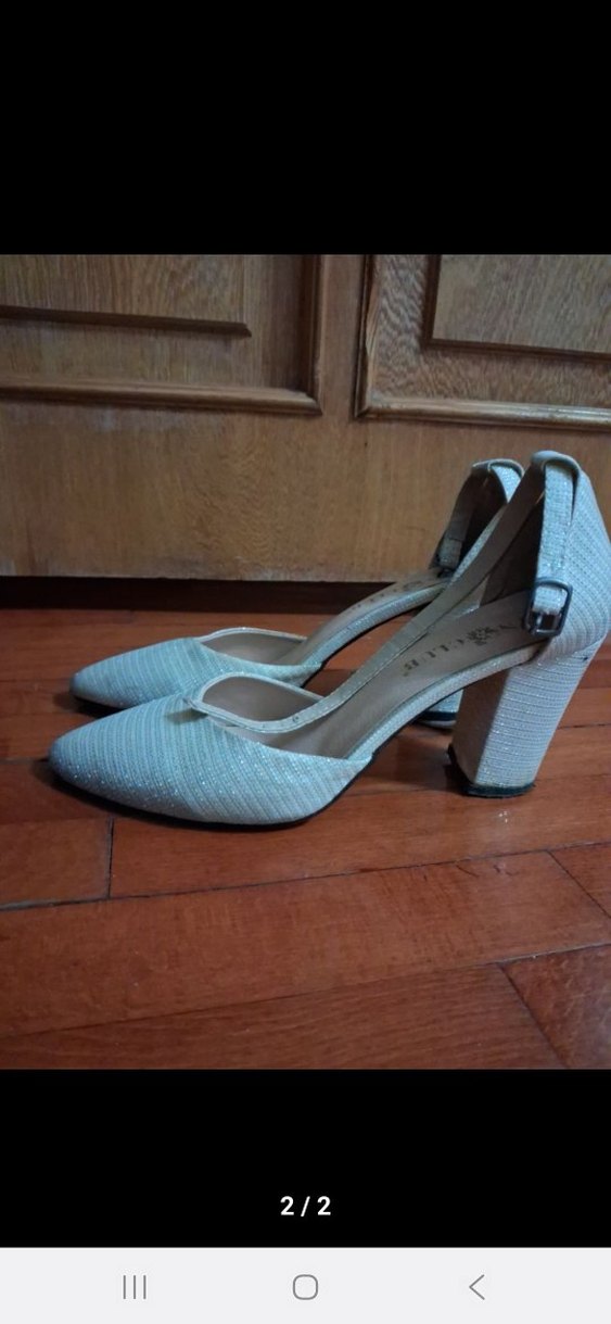 Bej Yılan Desenli Tokalı İnce Topuklu Kadın Ayakkabı - Görsel 2