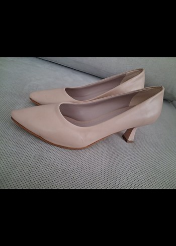 Bej Kadınca Stiletto Topuklu Kadın Ayakkabı - Görsel 2