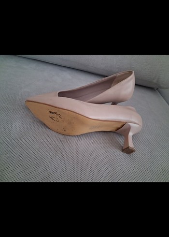 Bej Kadınca Stiletto Topuklu Kadın Ayakkabı - Görsel 3