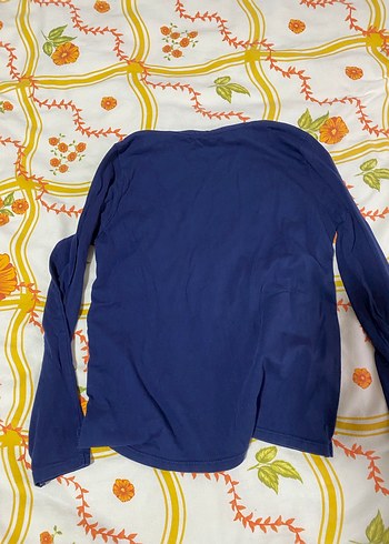 Kız Çocuk Renkli Çiçek Desenli Uzun Kollu Tişört - Görsel 3