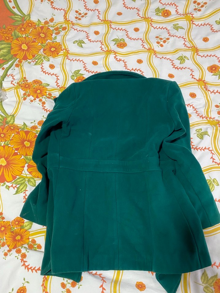 Yeşil Düğmeli Midi  Kaban - Görsel 3