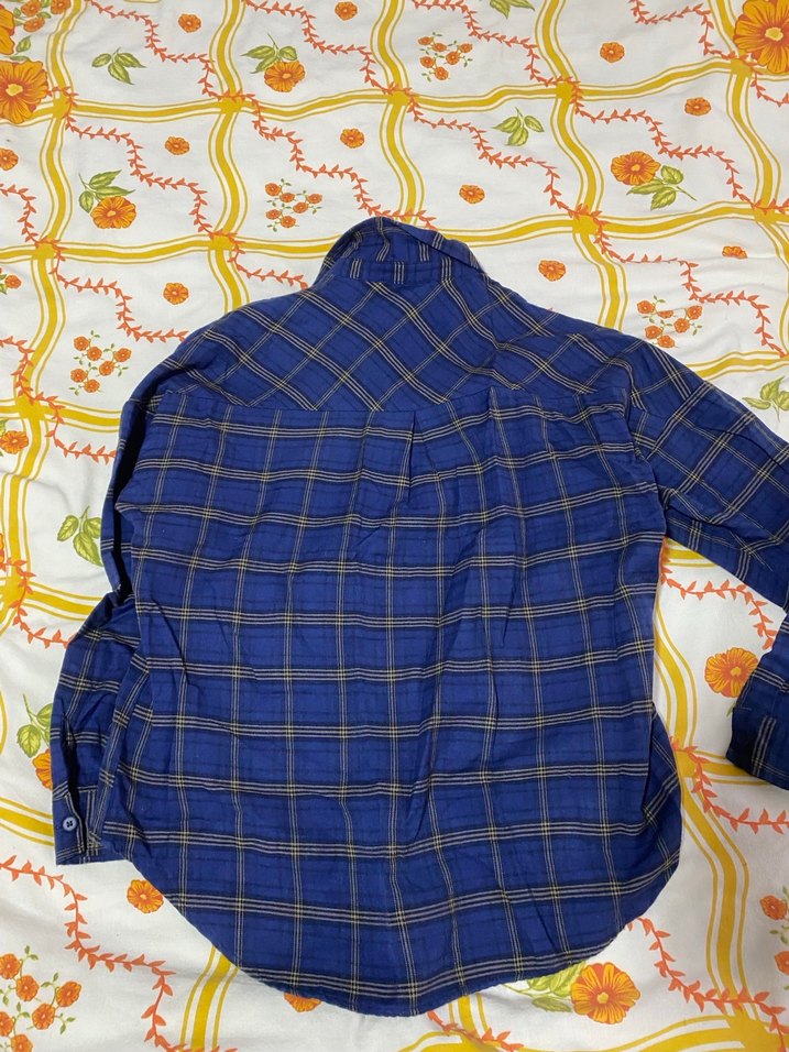 Kareli Lacivert Casual Gömlek - Görsel 3