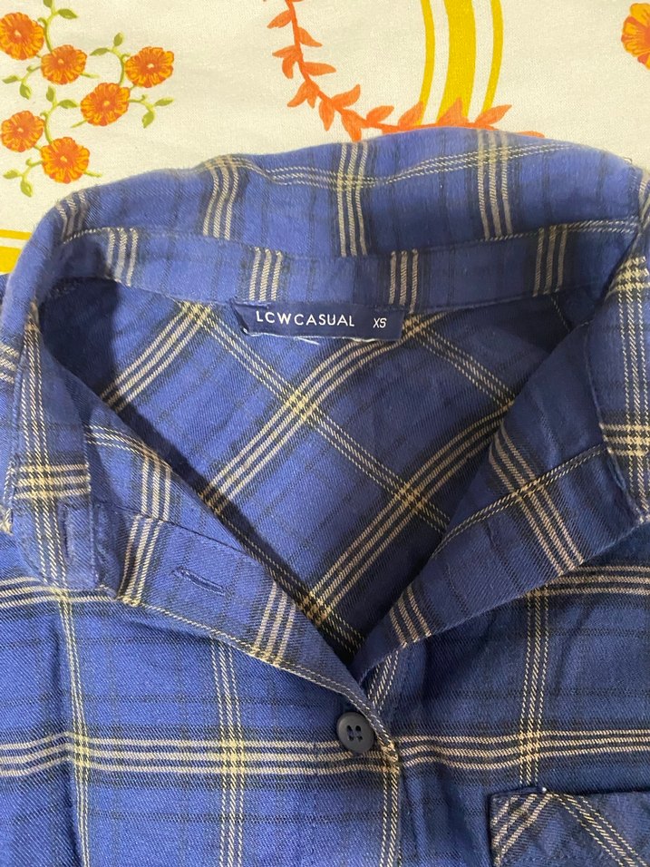 Kareli Lacivert Casual Gömlek - Görsel 2