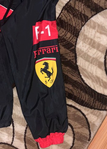 Ferrari Siyah Klasik Biker Ceket - Görsel 2