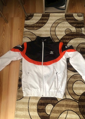 Erkek Beyaz Gri Streetwear Kısa Kollu Yağmurluk - Görsel 2