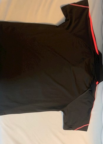 Erkek Koyu Kırmızı spor Tişört Velcro Detaylı - Görsel 2