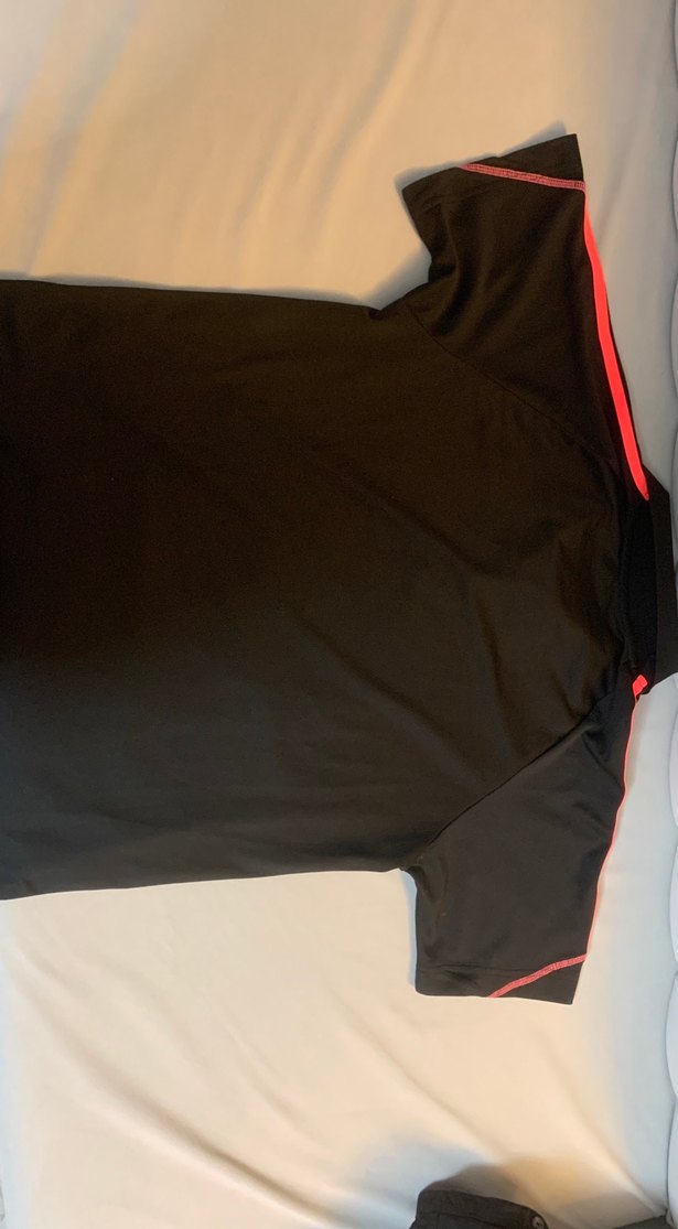 Erkek Koyu Kırmızı spor Tişört Velcro Detaylı - Görsel 2