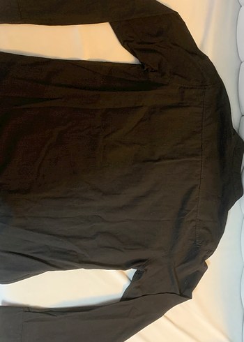 Siyah Erkek Keten Gömlek Uzun Kollu - Görsel 2