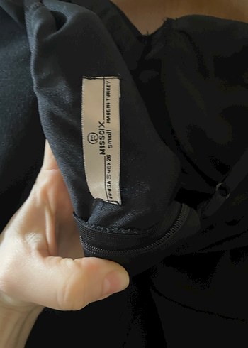 Straplez Siyah Uzun Kalem Elbise - Görsel 5