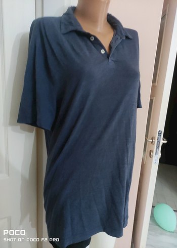 Lacivert Denim Erkek Polo Tişört - Görsel 3