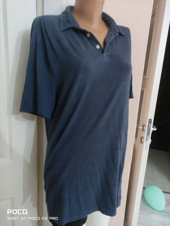 Lacivert Denim Erkek Polo Tişört - Görsel 3
