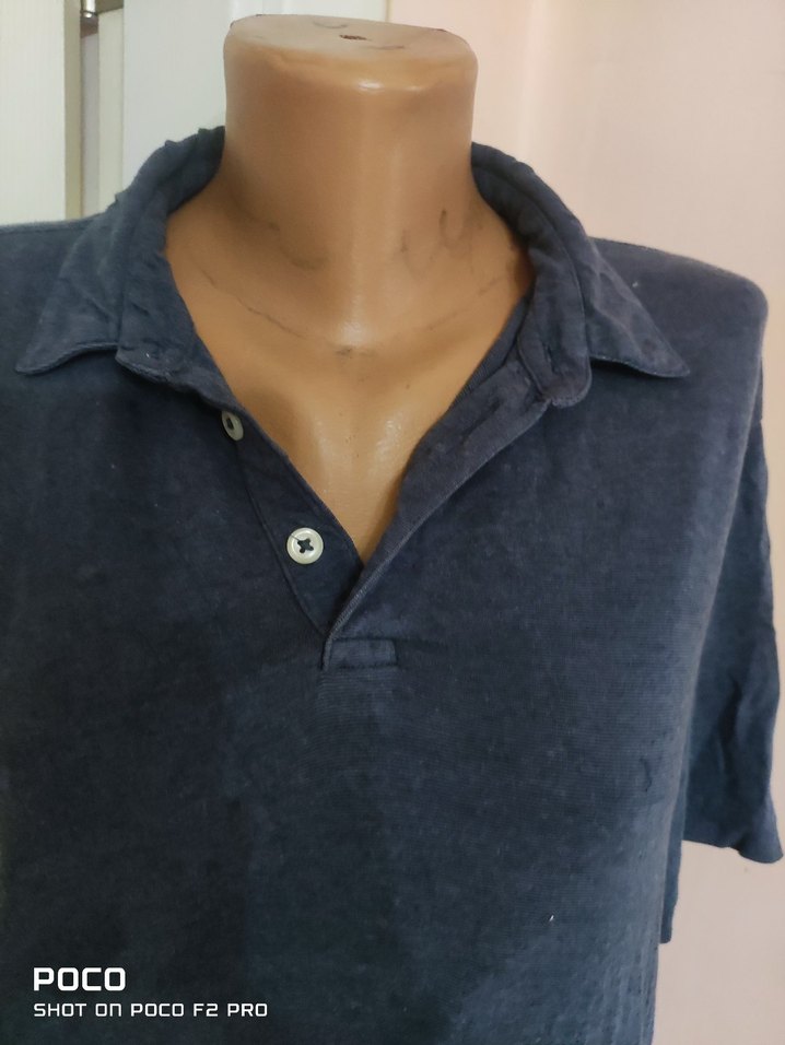 Lacivert Denim Erkek Polo Tişört - Görsel 5