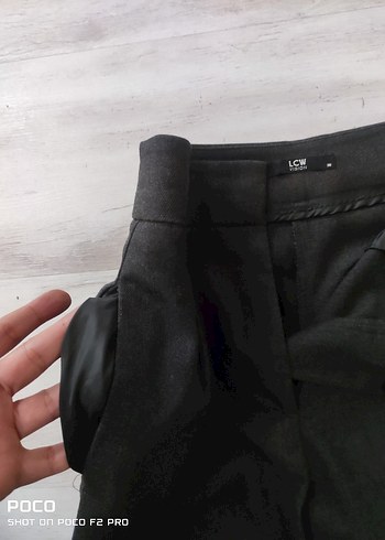 LCW YÜKSEK BEL Gri Kadın Kumaş Pantolon Pilili Normal Boy - Görsel 6