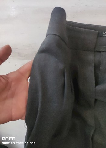 LCW YÜKSEK BEL Gri Kadın Kumaş Pantolon Pilili Normal Boy - Görsel 7