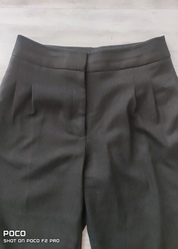 LCW YÜKSEK BEL Gri Kadın Kumaş Pantolon Pilili Normal Boy - Görsel 2