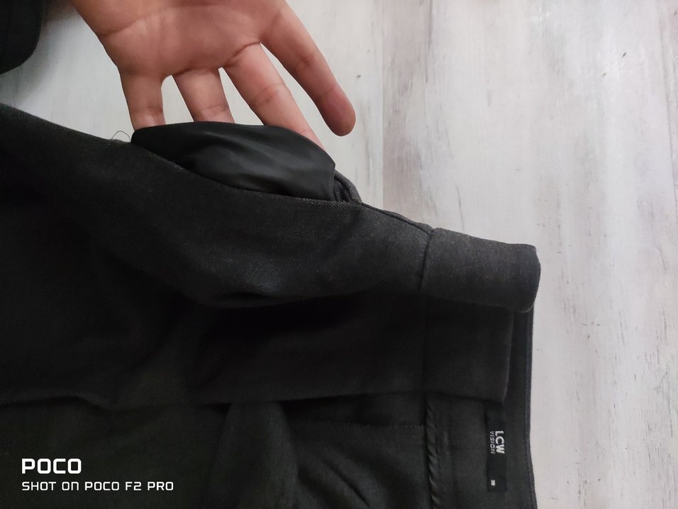 LCW YÜKSEK BEL Gri Kadın Kumaş Pantolon Pilili Normal Boy - Görsel 5