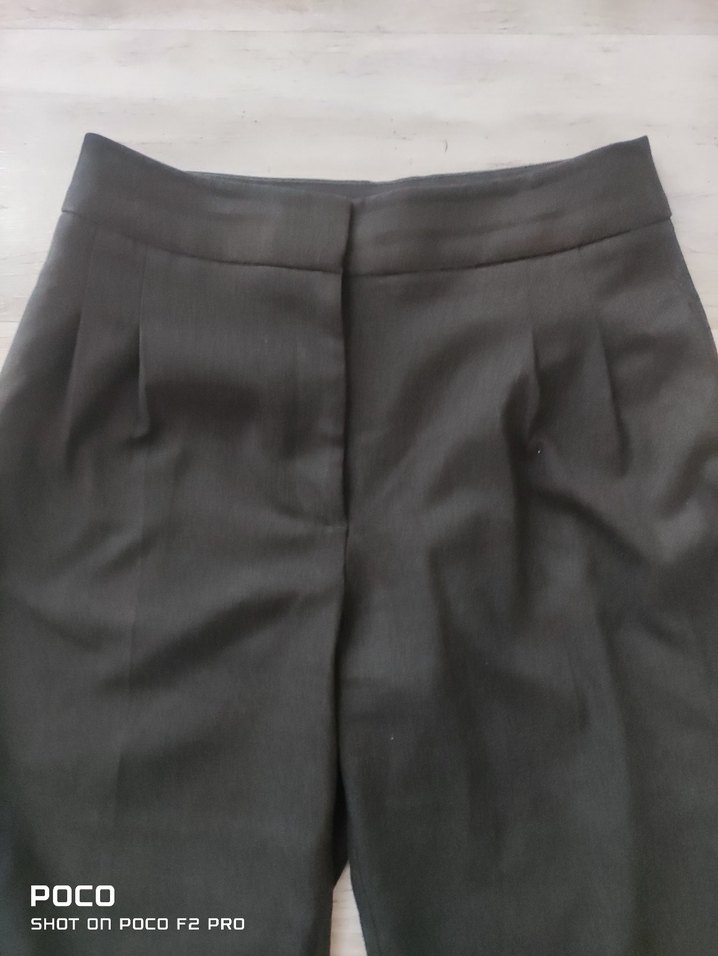 LCW YÜKSEK BEL Gri Kadın Kumaş Pantolon Pilili Normal Boy - Görsel 2