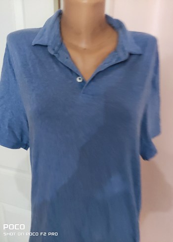 Lacivert Keten Erkek Polo Tişört - Görsel 2