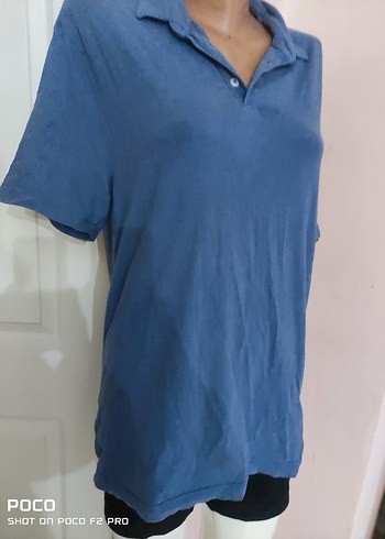 Lacivert Keten Erkek Polo Tişört - Görsel 5