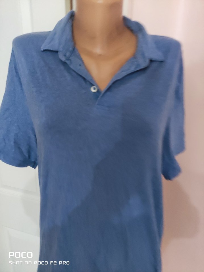 Lacivert Keten Erkek Polo Tişört - Görsel 2