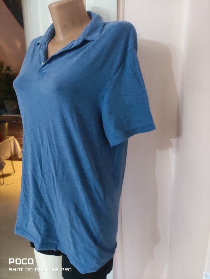 Lacivert Keten Erkek Polo Tişört - Görsel 3