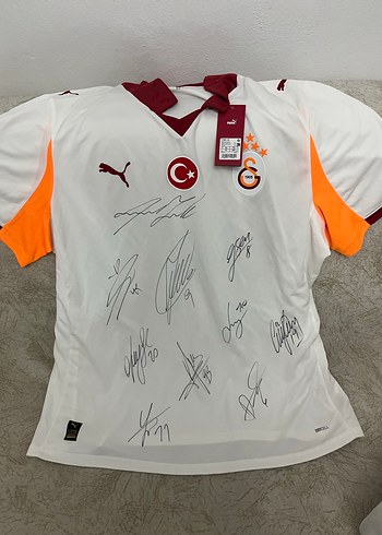Beyaz Galatasaray İmzalı Kısa Kollu Forma - Görsel 2