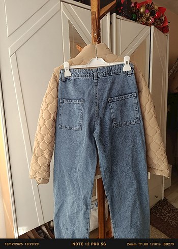 Bej kız Fermuarlı Günlük Midi Ceketli takım i - Görsel 6