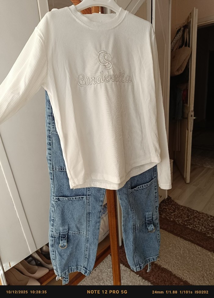 Bej kız Fermuarlı Günlük Midi Ceketli takım i - Görsel 4